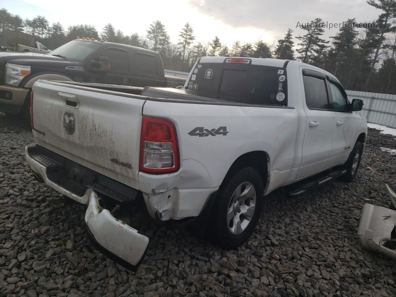 2019 Ram 1500 Big Horn/lone Star White vin: 1C6SRFMT7KN815069