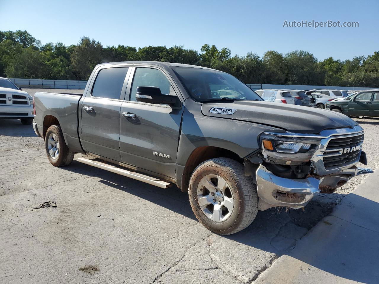 2019 Ram 1500 Big Horn/lone Star Серый vin: 1C6SRFMT8KN530123