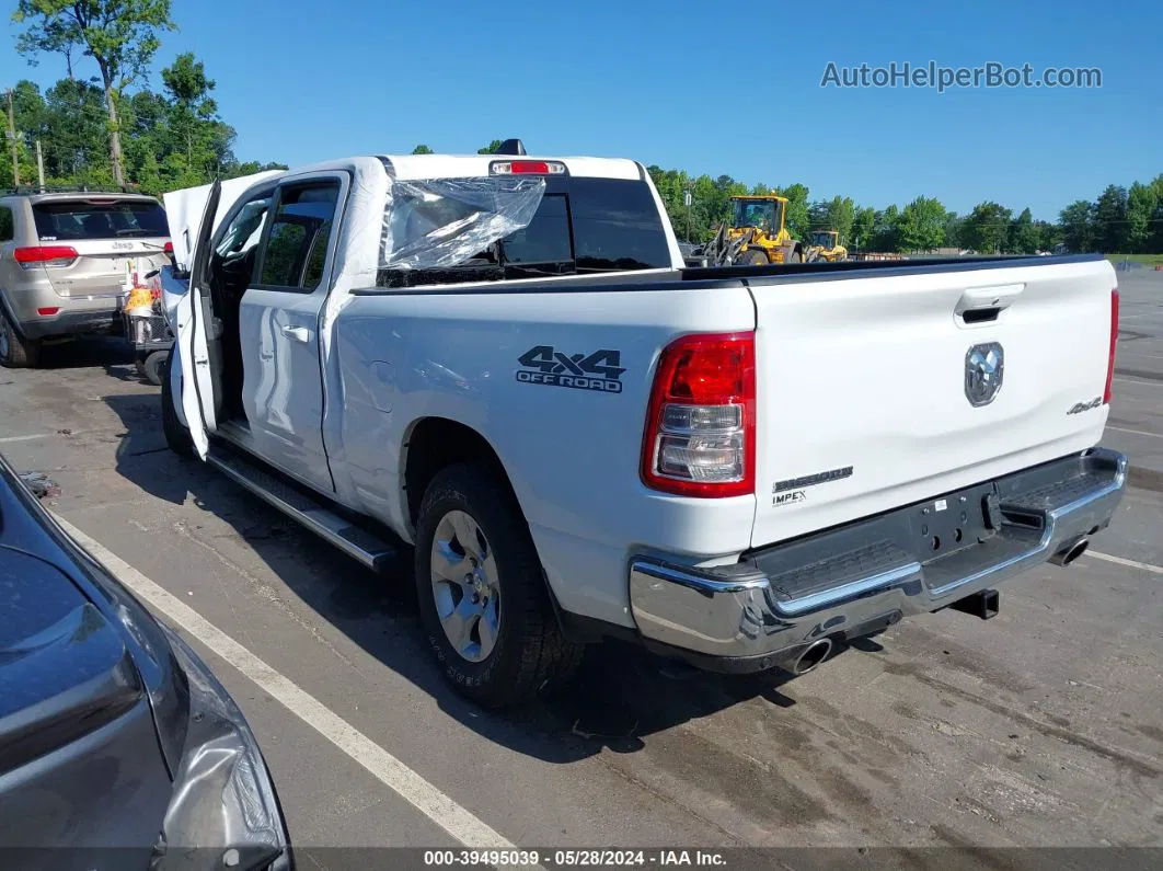 2022 Ram 1500 Big Horn  4x4 6'4 Box White vin: 1C6SRFMT8NN347566