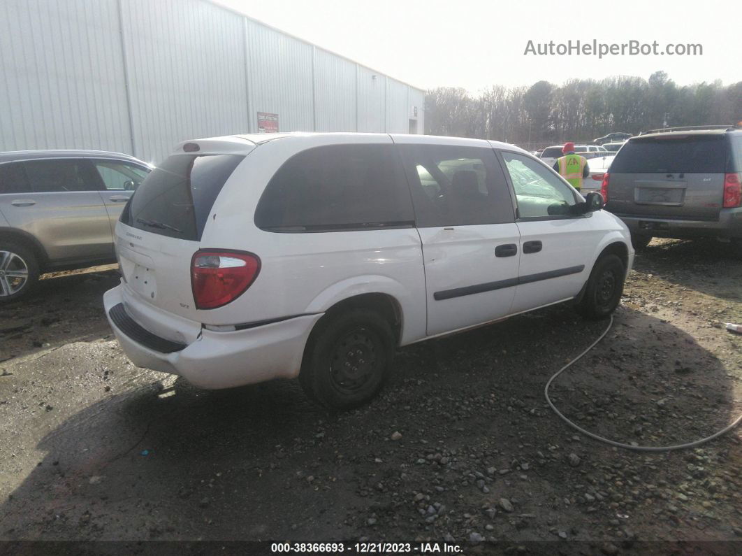 2005 Dodge Grand Caravan Se White vin: 1D4GP24R05B338527