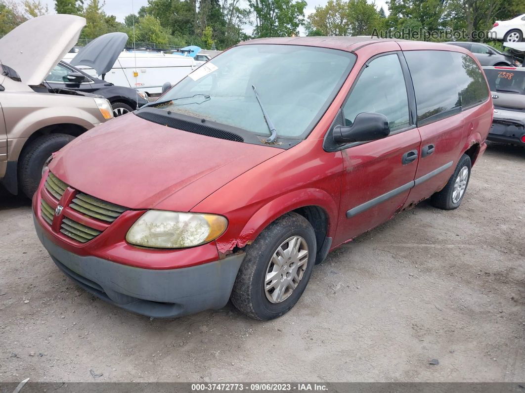 2005 Dodge Grand Caravan Se Red vin: 1D4GP24R25B110657