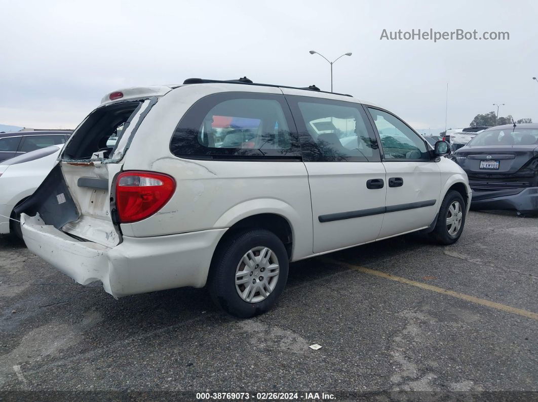 2005 Dodge Grand Caravan Se White vin: 1D4GP24R25B279111