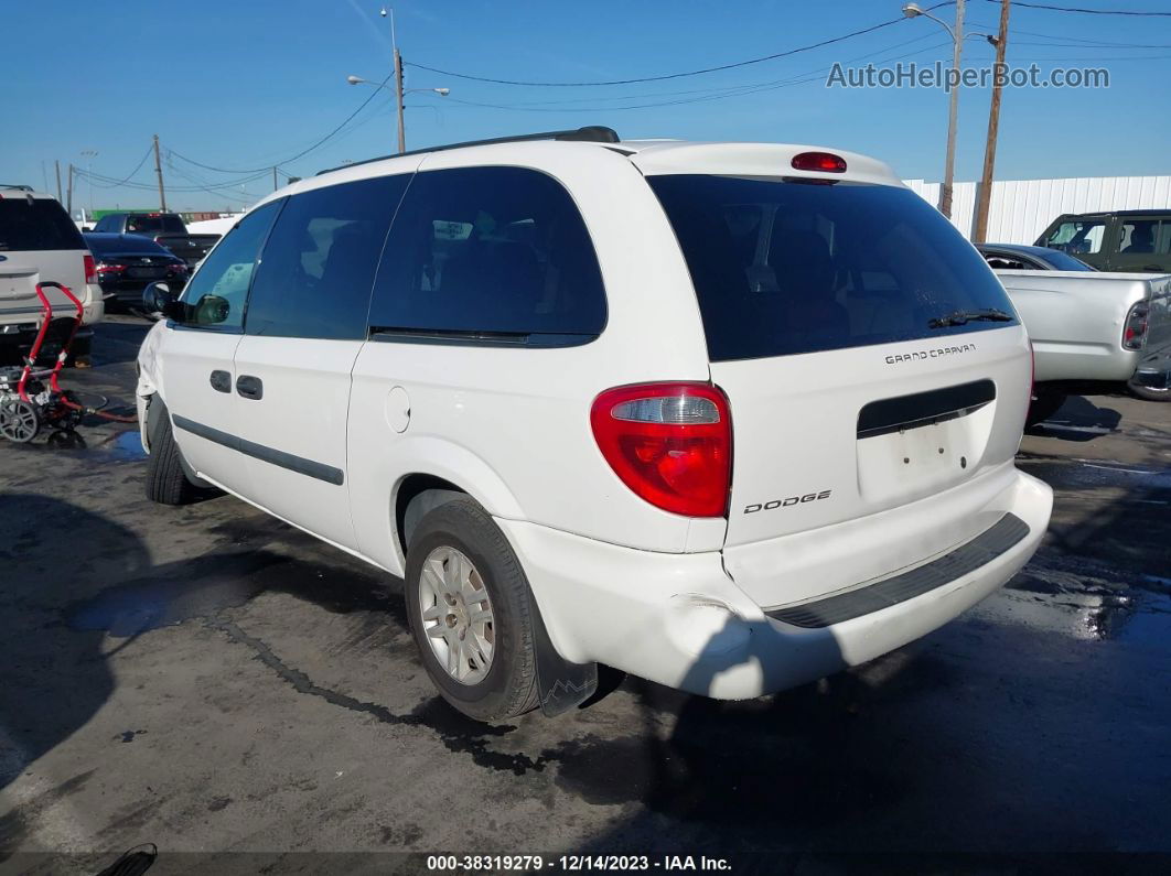 2005 Dodge Grand Caravan Se Белый vin: 1D4GP24R35B169877