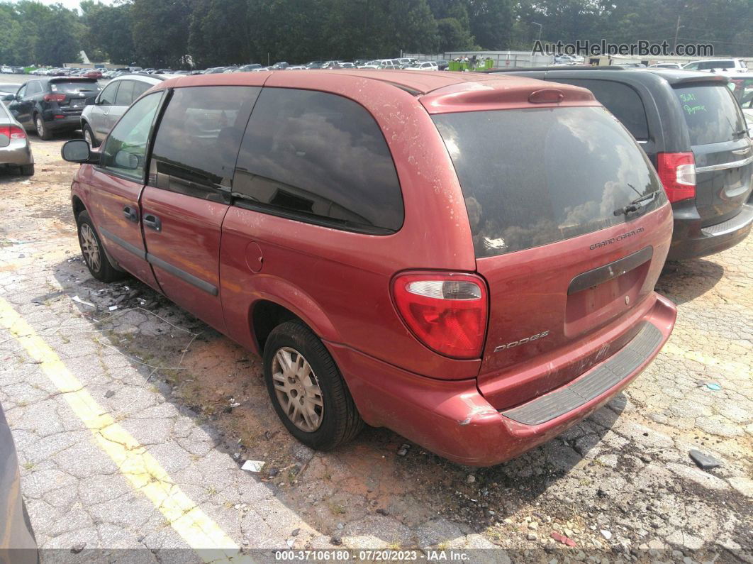 2005 Dodge Grand Caravan Se Maroon vin: 1D4GP24R55B350673