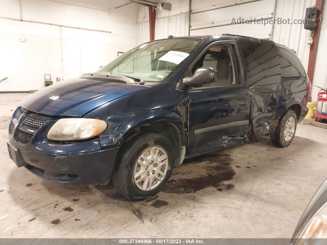 2005 Dodge Grand Caravan Se Синий vin: 1D4GP24R55B426053