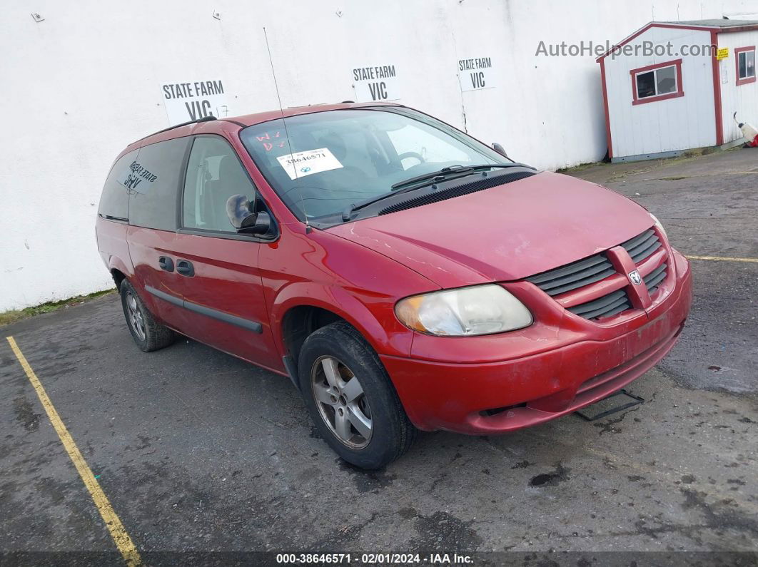 2005 Dodge Grand Caravan Se Red vin: 1D4GP24R65B364971