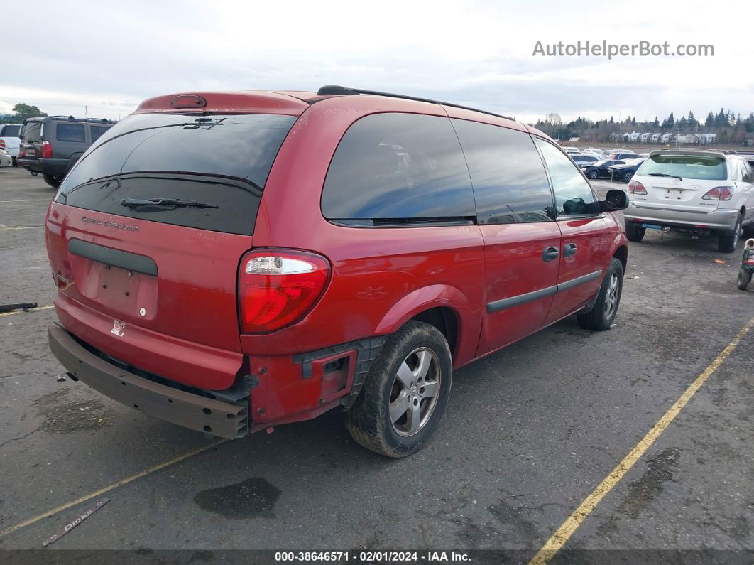 2005 Dodge Grand Caravan Se Red vin: 1D4GP24R65B364971