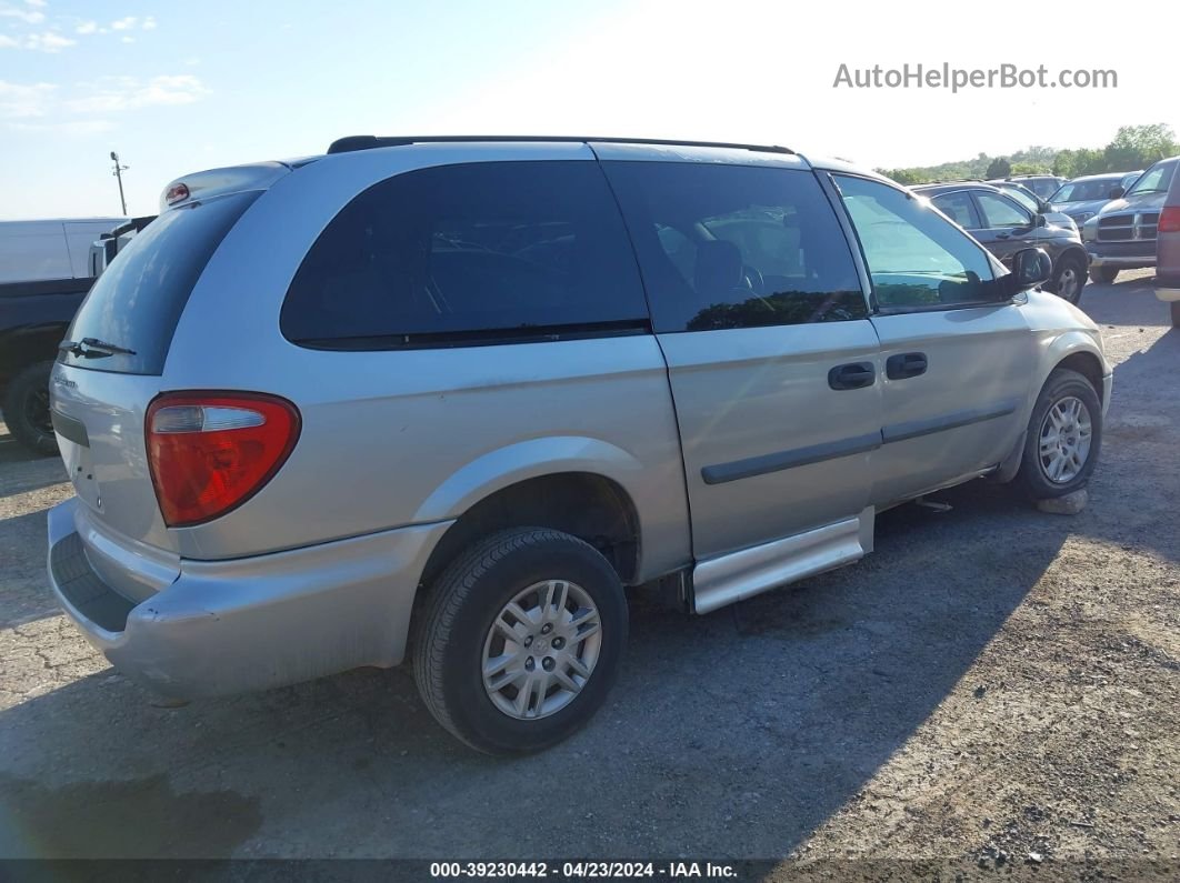 2005 Dodge Grand Caravan Se Silver vin: 1D4GP24R75B397543