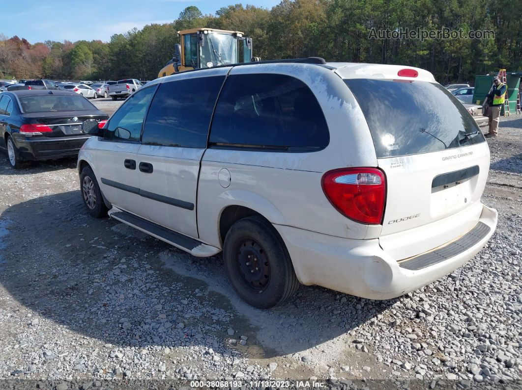 2005 Dodge Grand Caravan Se White vin: 1D4GP24R85B191583