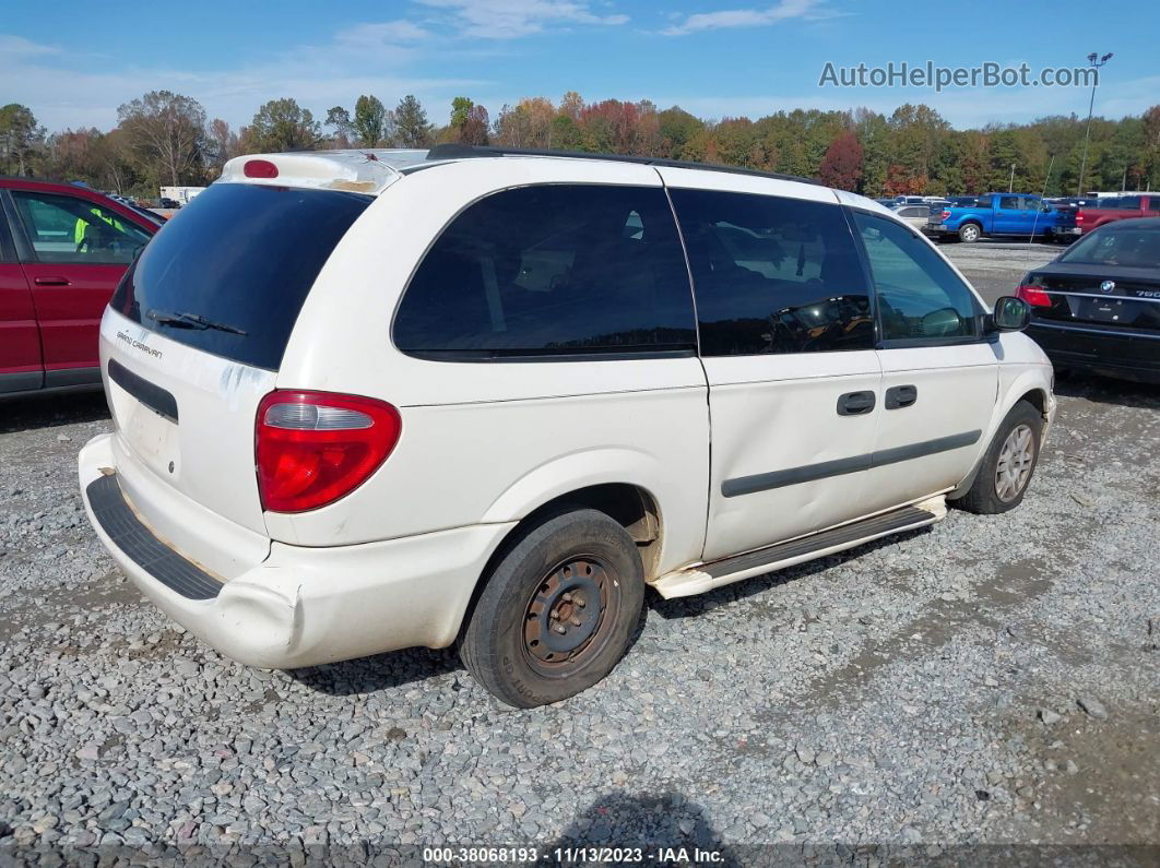 2005 Dodge Grand Caravan Se White vin: 1D4GP24R85B191583