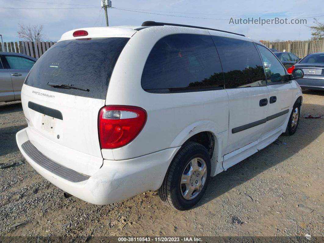 2005 Dodge Grand Caravan Se White vin: 1D4GP24R85B273006