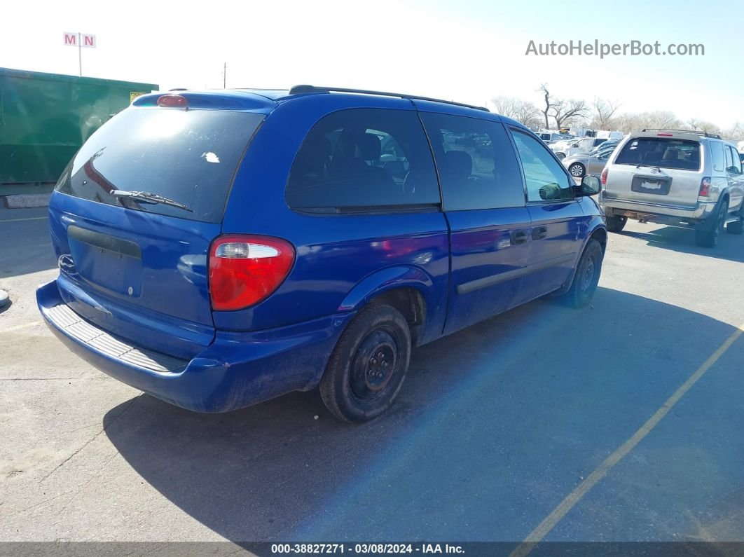 2005 Dodge Grand Caravan Se Синий vin: 1D4GP24R85B359531