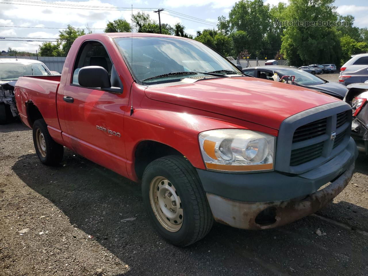 2006 Dodge Ram 1500 St Красный vin: 1D7HA16K26J194571