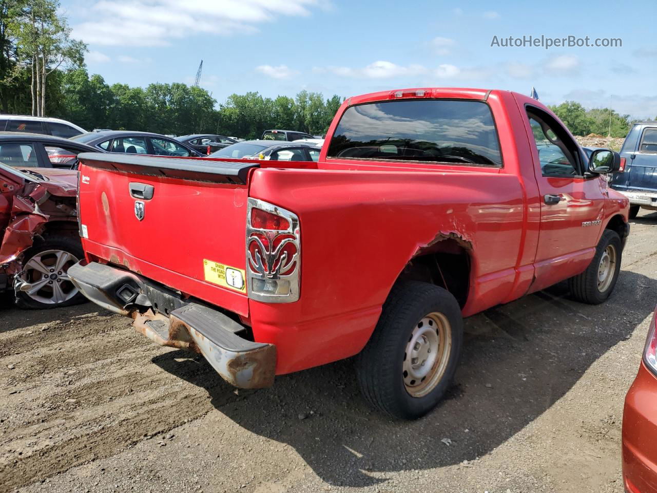 2006 Dodge Ram 1500 St Красный vin: 1D7HA16K26J194571