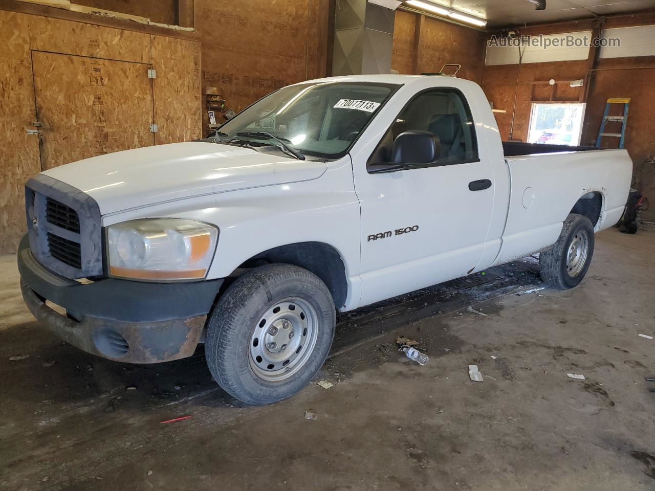 2006 Dodge Ram 1500 St White vin: 1D7HA16K56J104264