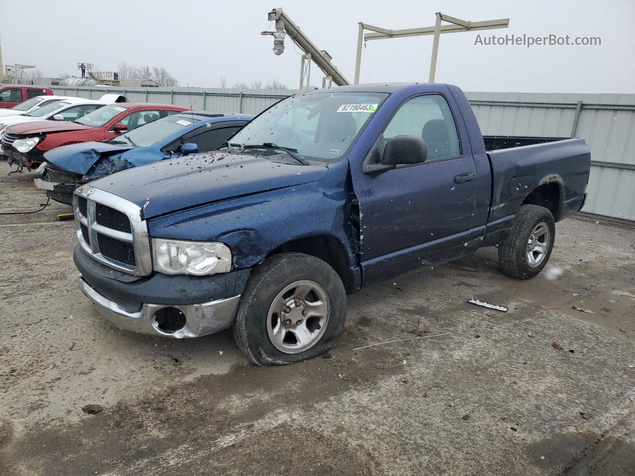 2005 Dodge Ram 1500 St Синий vin: 1D7HA16K85J646084