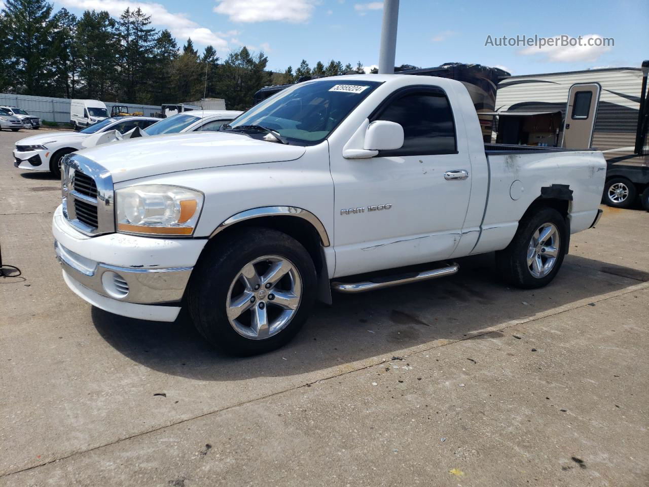 2006 Dodge Ram 1500 St White vin: 1D7HA16K96J194552