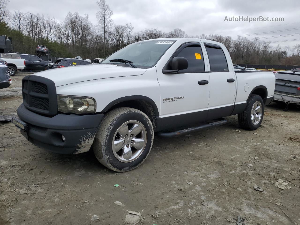 2005 Dodge Ram 1500 St White vin: 1D7HA18D05J605320