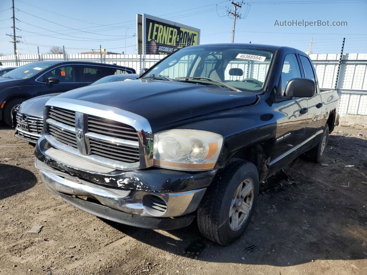 2006 Dodge Ram 1500 St Black vin: 1D7HA18NX6J101383