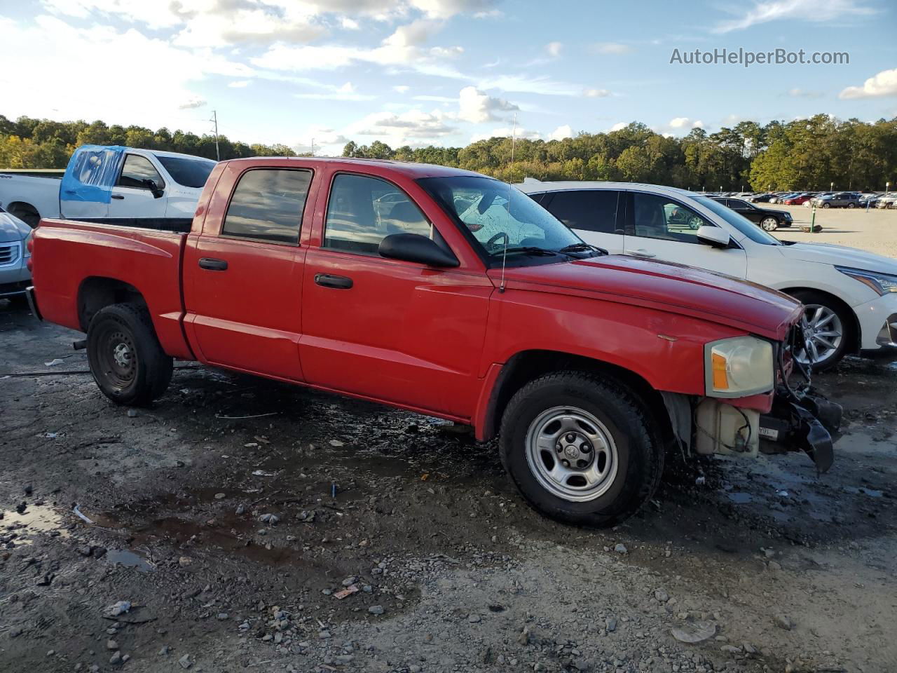 2006 Dodge Dakota Quad Red vin: 1D7HE28K96S610925