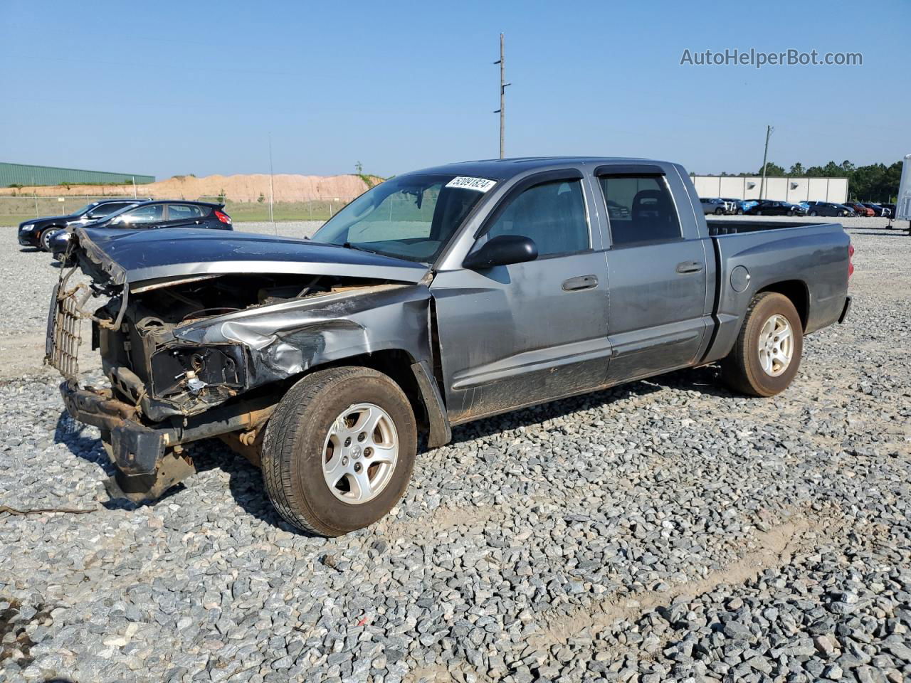 2006 Dodge Dakota Quad Slt Gray vin: 1D7HE48K36S544013