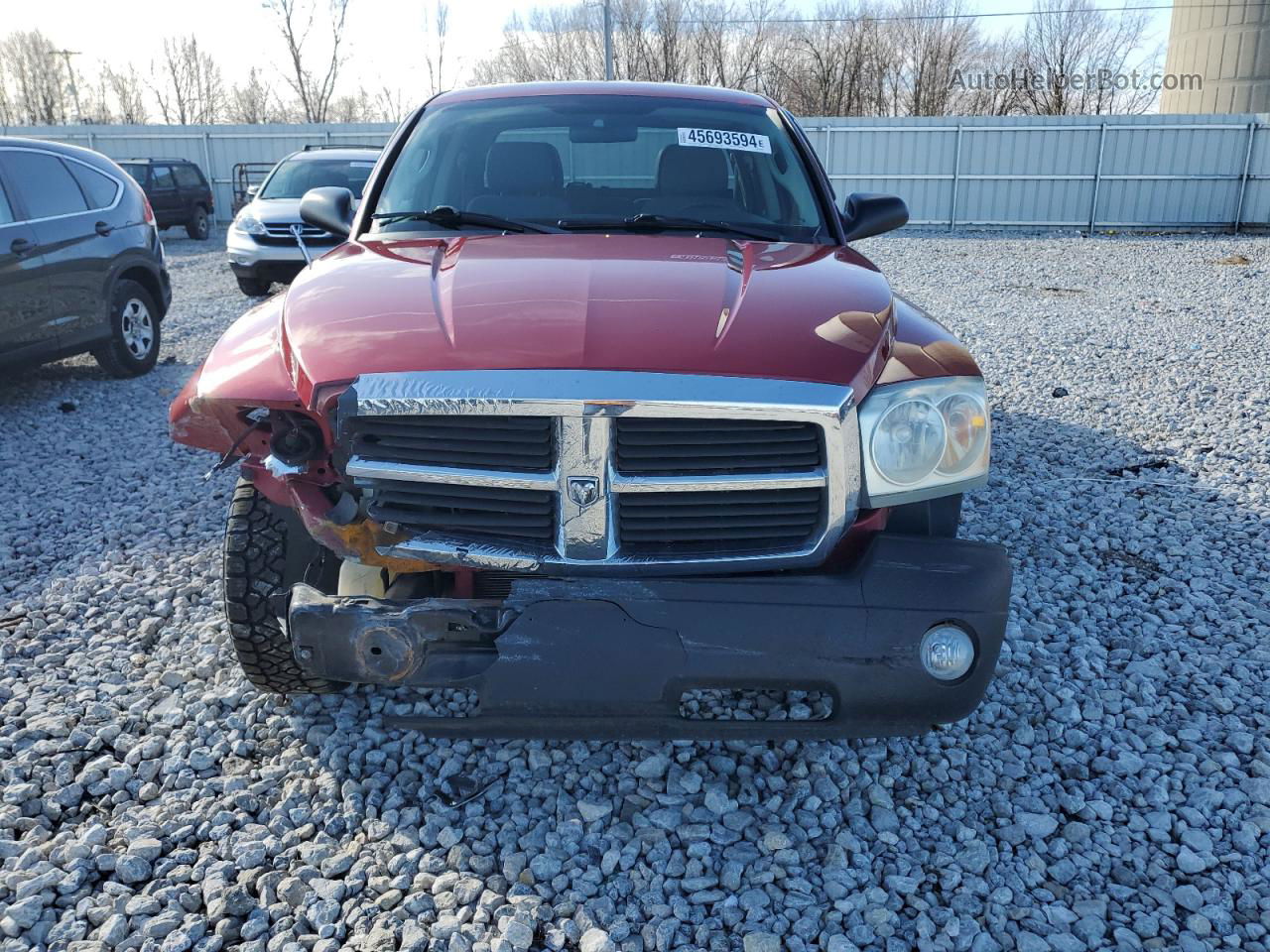 2006 Dodge Dakota Quad Slt Red vin: 1D7HE48K56S698206