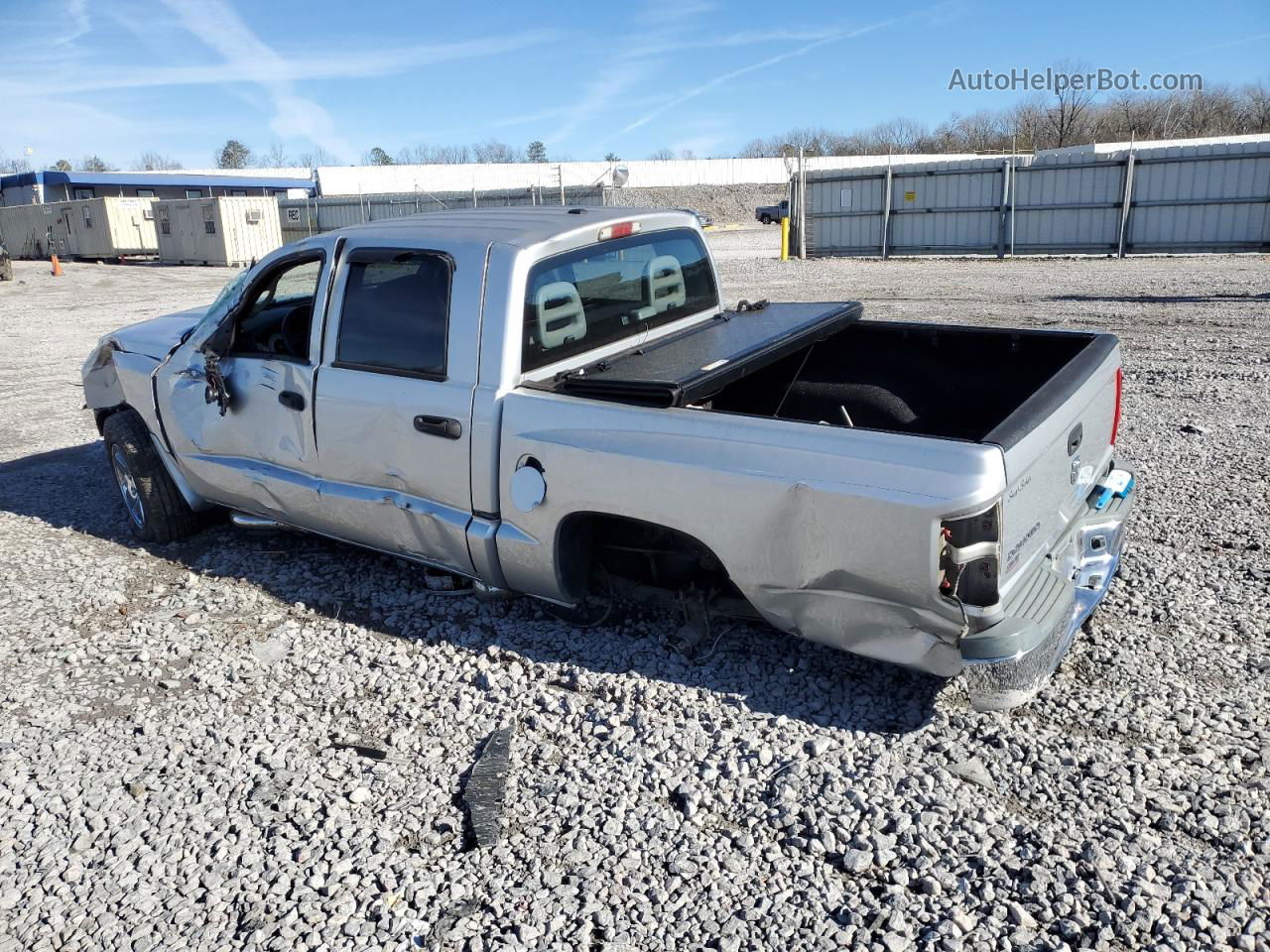 2006 Dodge Dakota Quad Slt Silver vin: 1D7HE48K76S623989