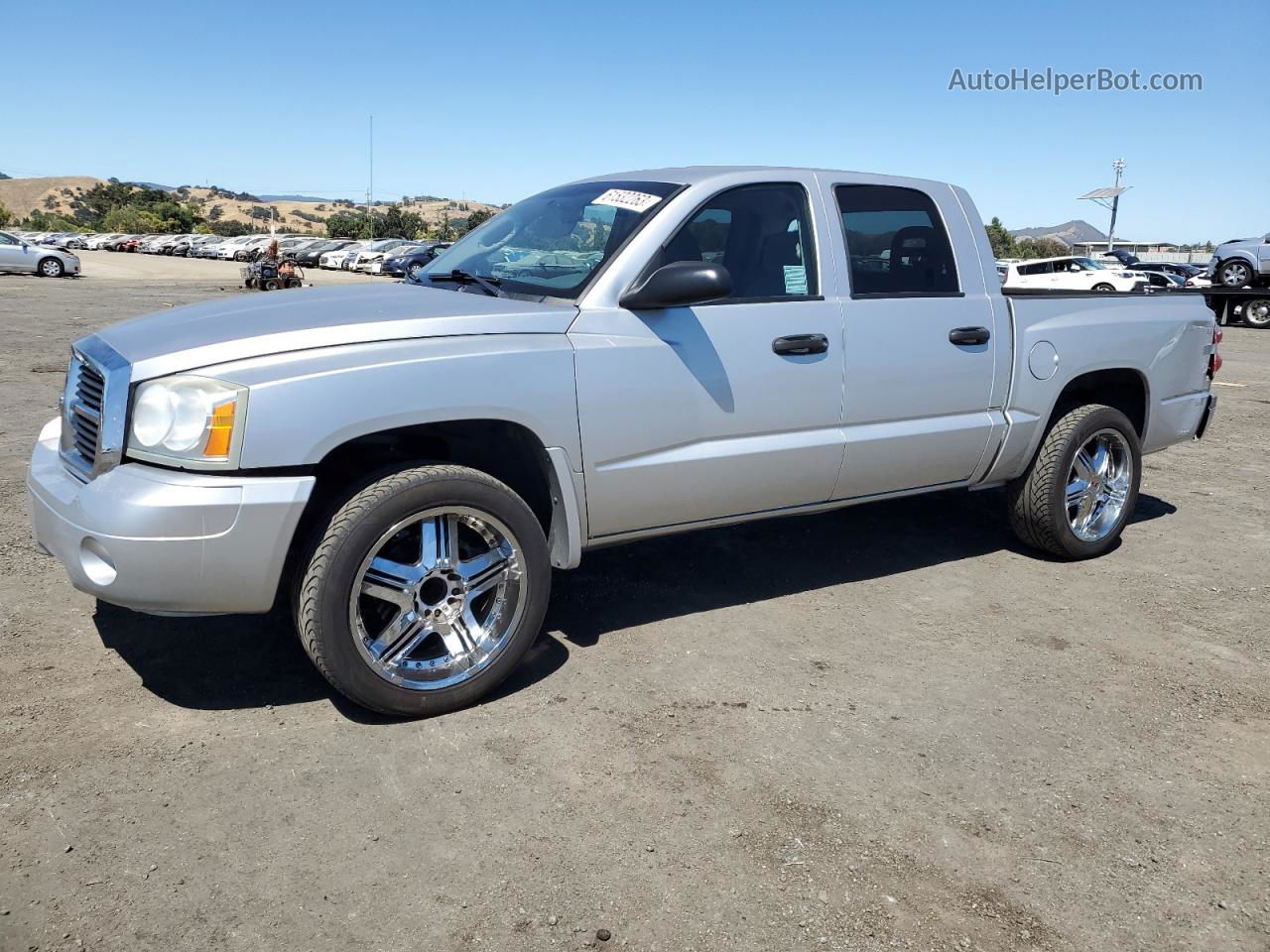 2006 Dodge Dakota Quad Slt Silver vin: 1D7HE48N36S640685