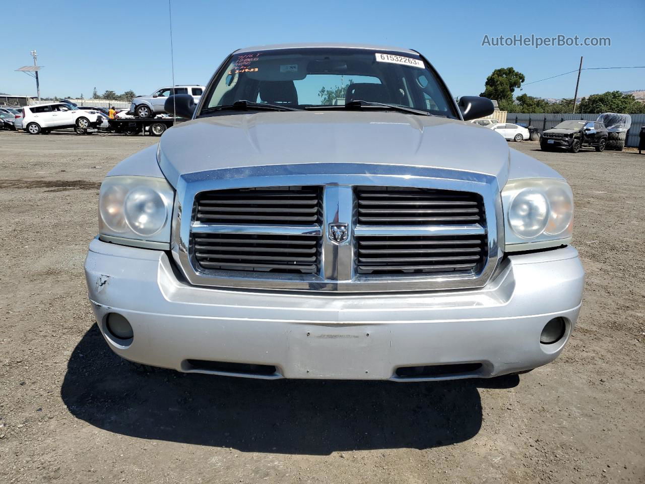 2006 Dodge Dakota Quad Slt Silver vin: 1D7HE48N36S640685