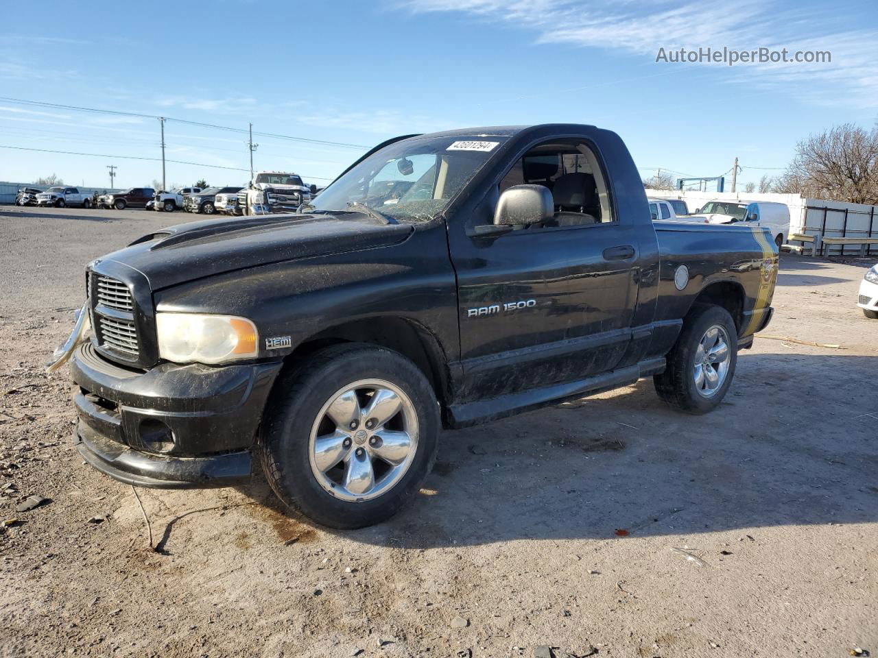 2005 Dodge Ram 1500 St Черный vin: 1D7HU16D25J517301