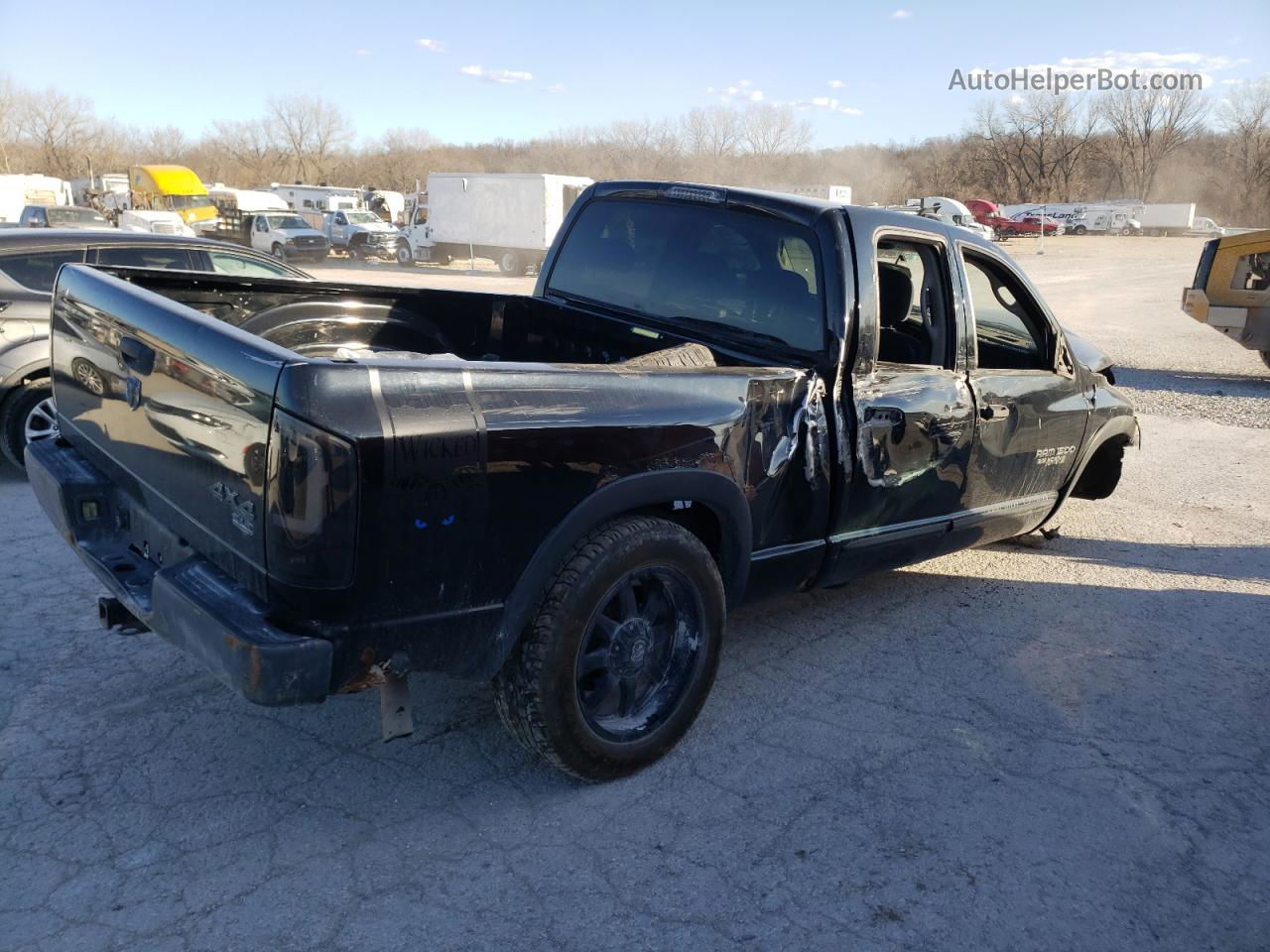 2005 Dodge Ram 1500 St Black vin: 1D7HU18D05S144668