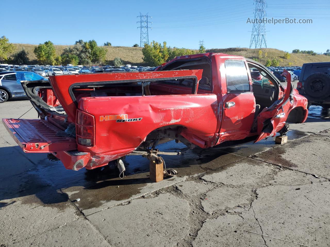 2005 Dodge Ram 1500 St Red vin: 1D7HU18D55J548846