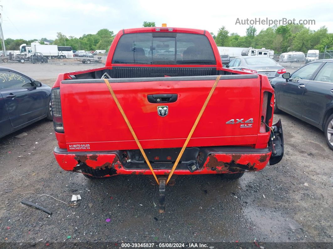 2005 Dodge Ram 1500 Slt/laramie Red vin: 1D7HU18D75J590824