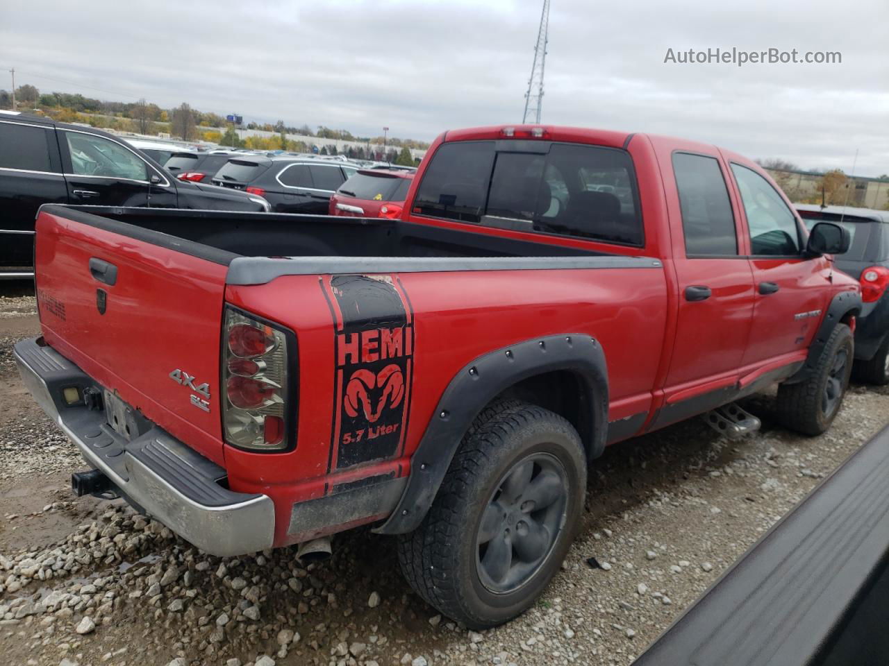 2005 Dodge Ram 1500 St Red vin: 1D7HU18D95S106453