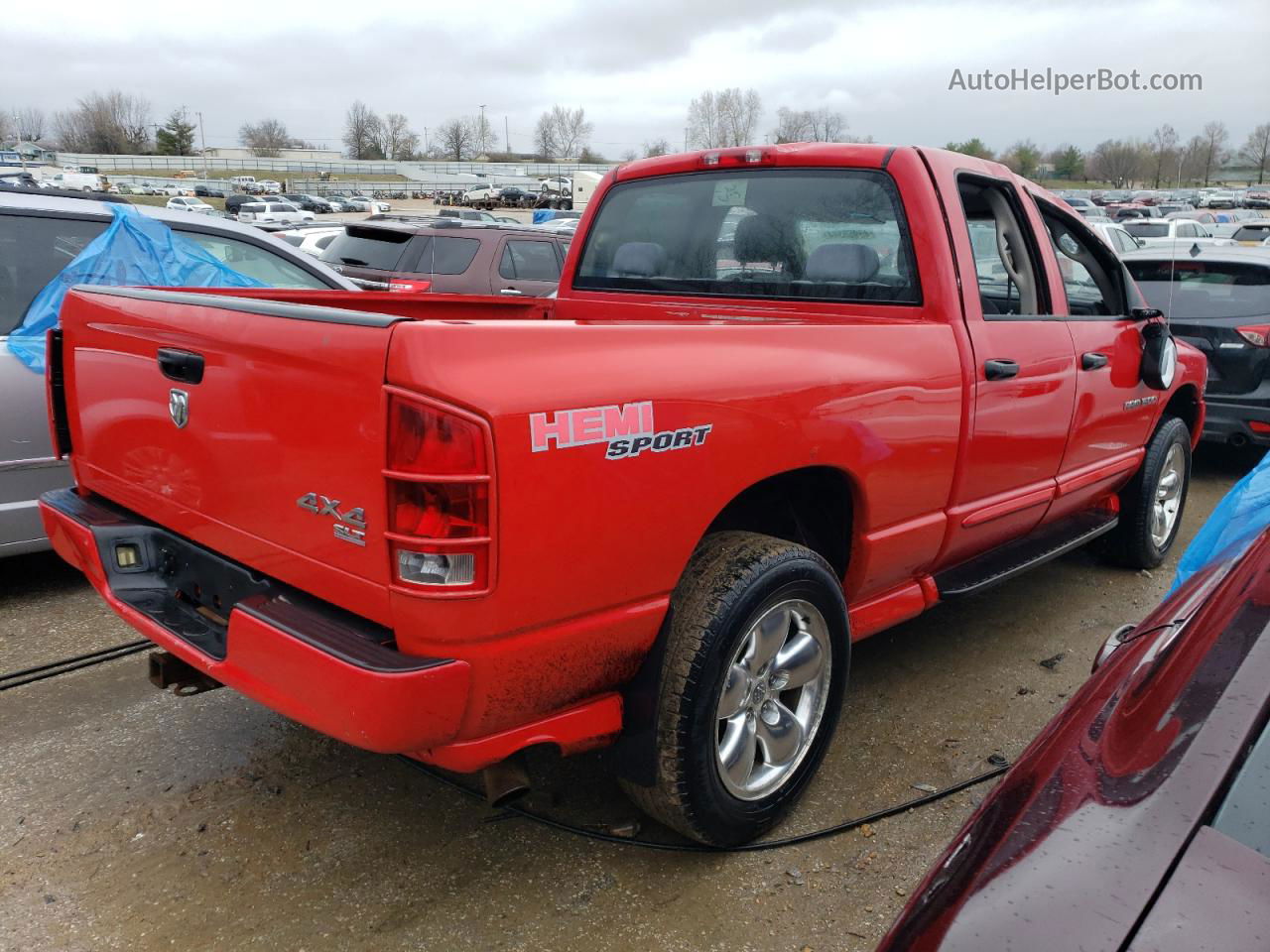 2005 Dodge Ram 1500 St Red vin: 1D7HU18DX5J531797