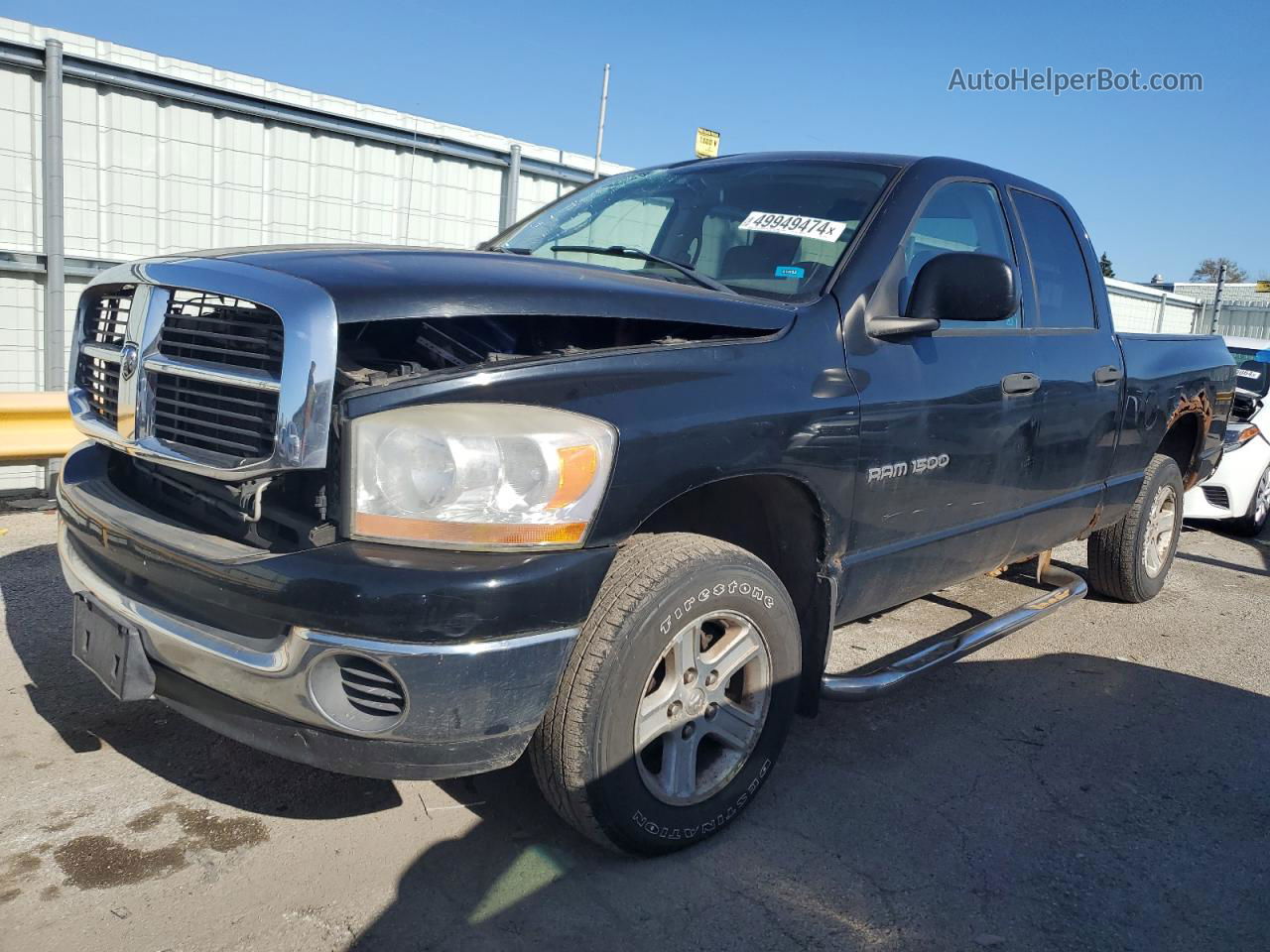 2006 Dodge Ram 1500 St Black vin: 1D7HU18N06J102307