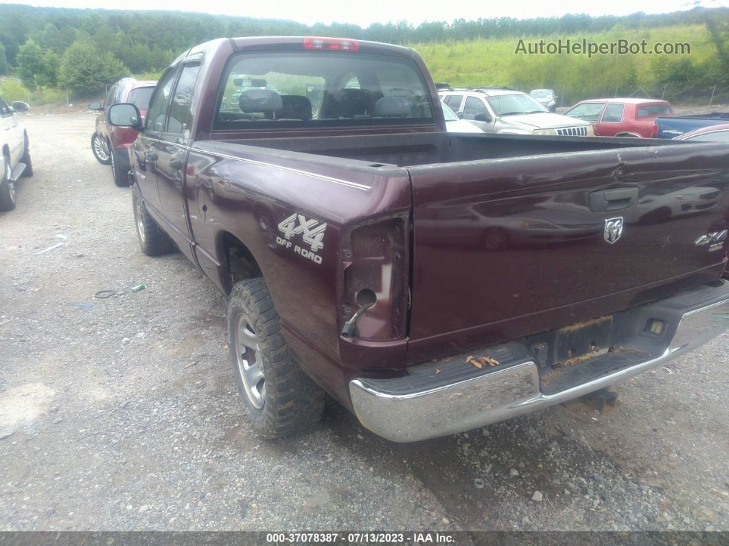 2005 Dodge Ram 1500 Slt Burgundy vin: 1D7HU18N15S249891