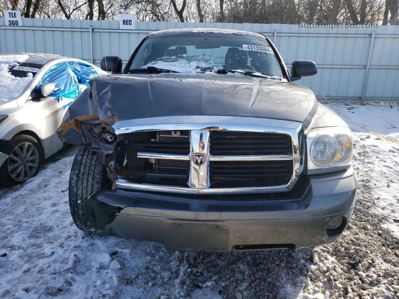 2006 Dodge Dakota Slt Серый vin: 1D7HW42N16S706852