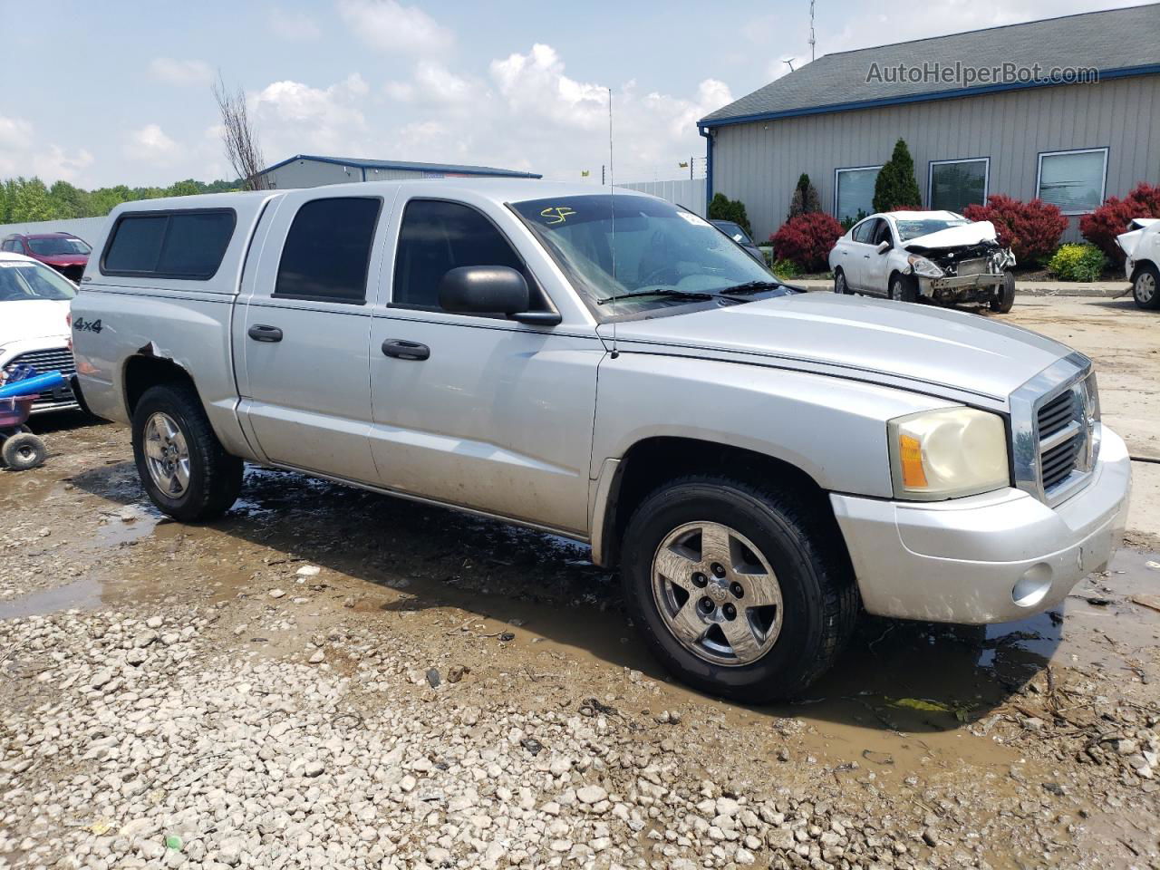 2006 Dodge Dakota Quad Slt Silver vin: 1D7HW48J96S524269