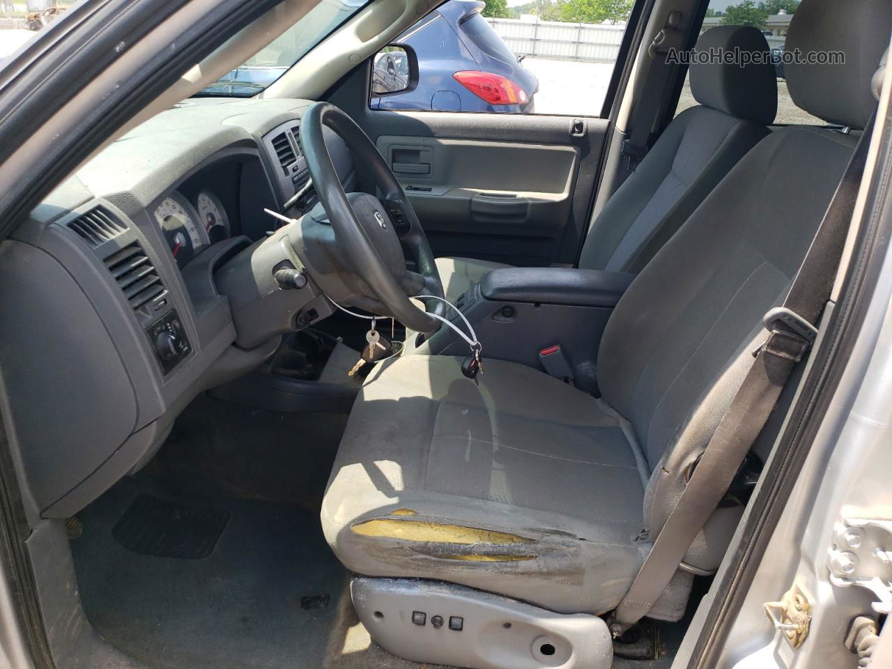 2006 Dodge Dakota Quad Slt Silver vin: 1D7HW48J96S524269