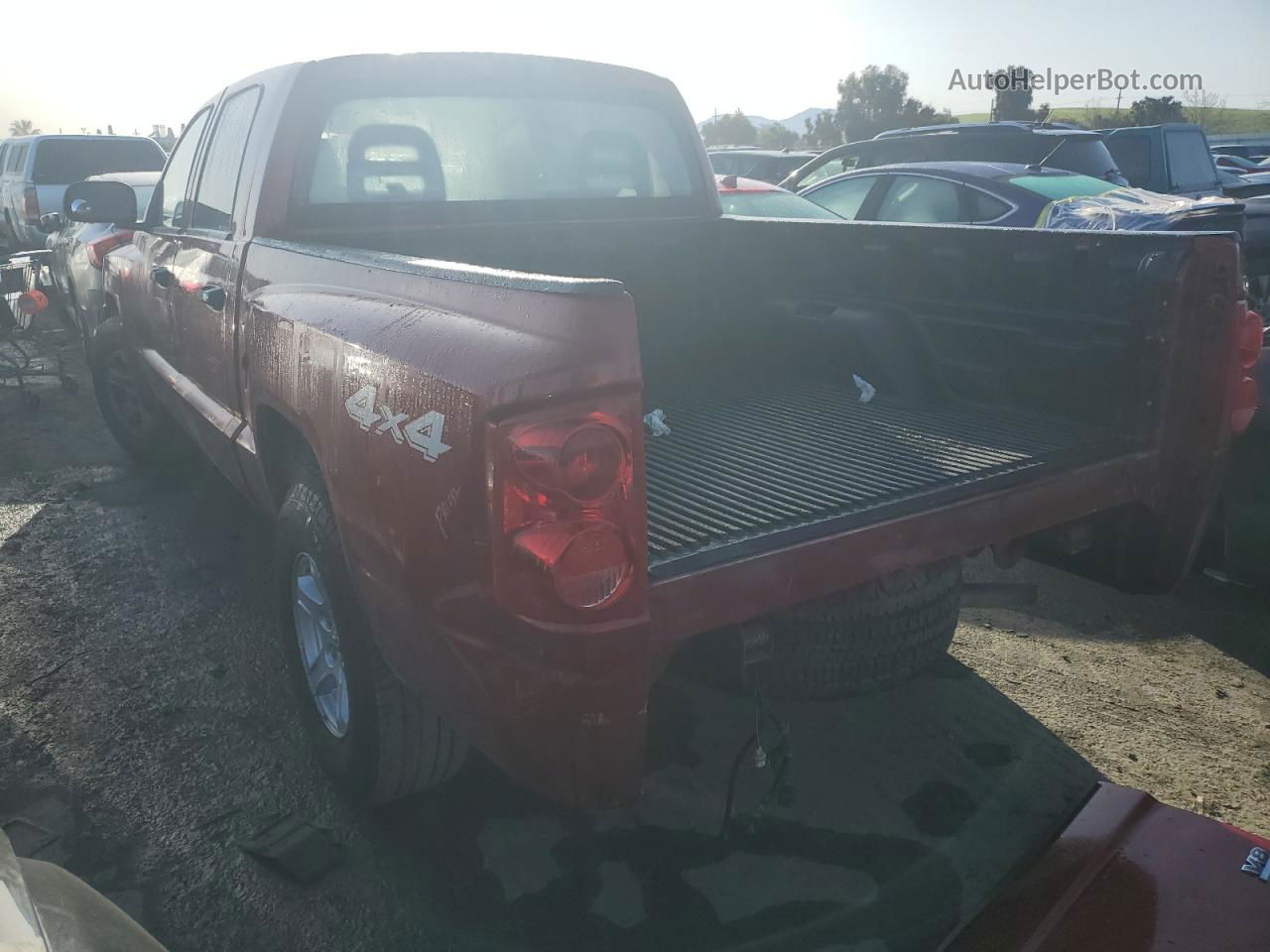 2006 Dodge Dakota Quad Slt Red vin: 1D7HW48N16S534362