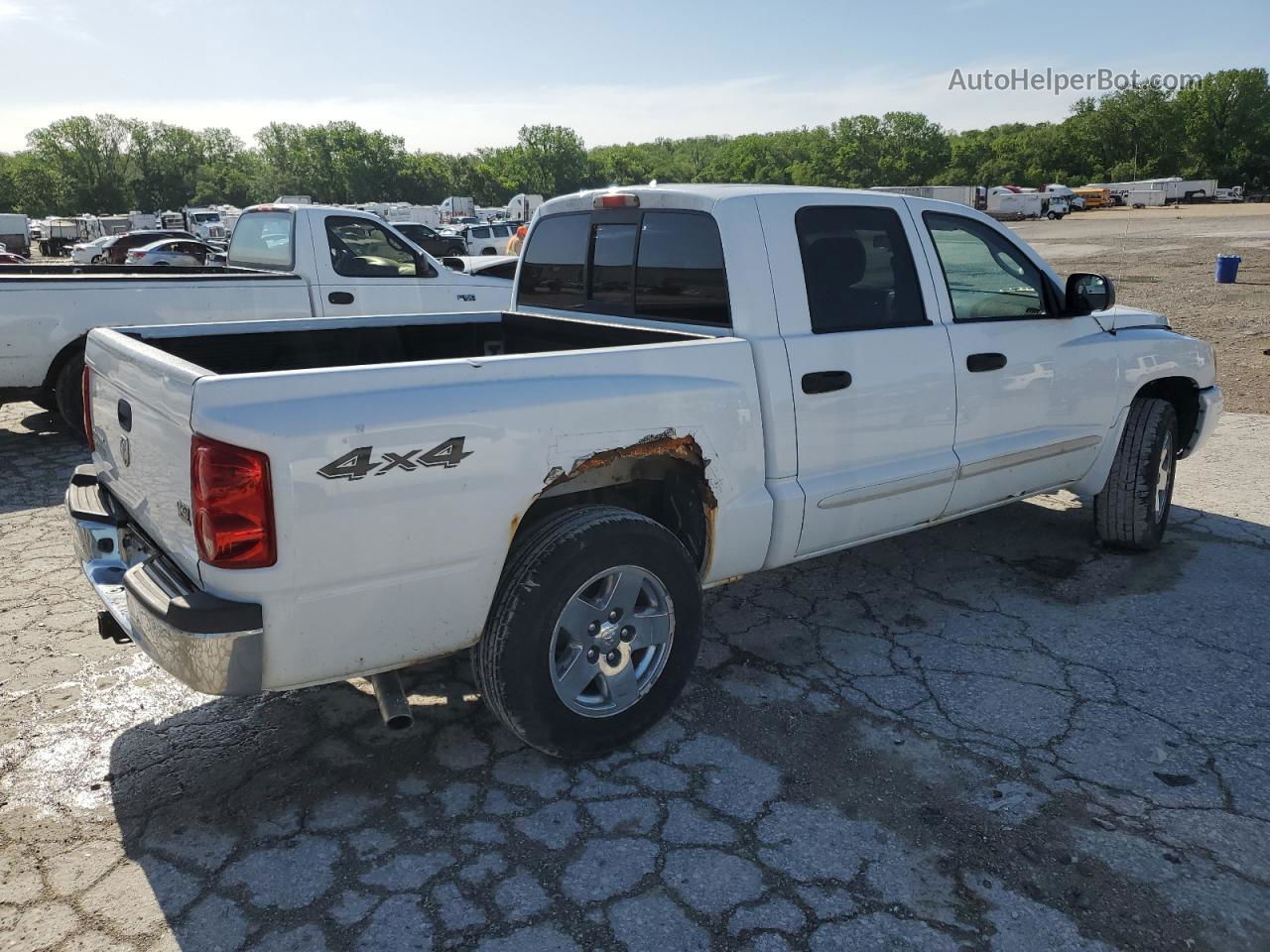 2006 Dodge Dakota Quad Slt White vin: 1D7HW48N96S583535