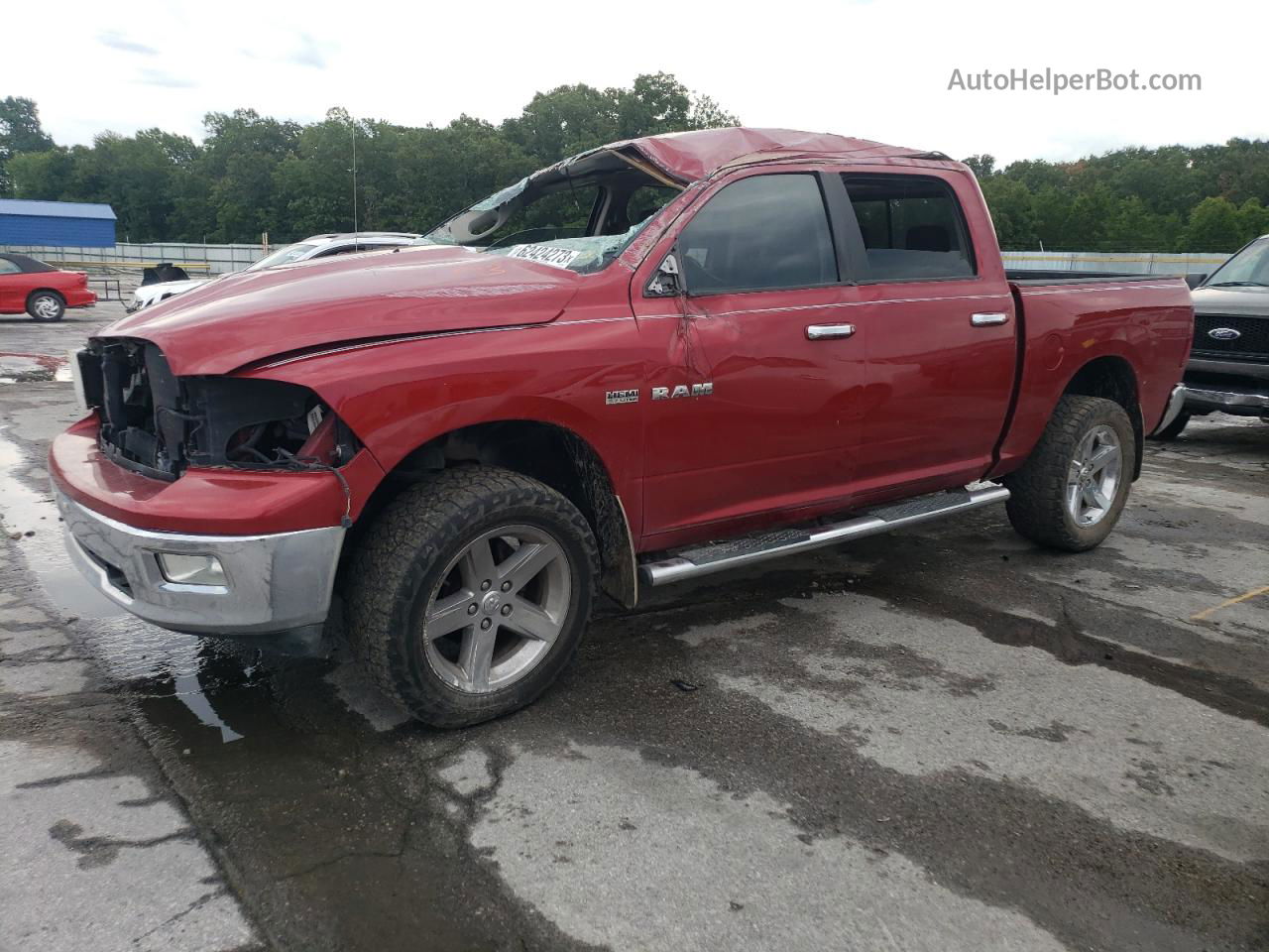 2010 Dodge Ram 1500  Темно-бордовый vin: 1D7RV1CT2AS183322