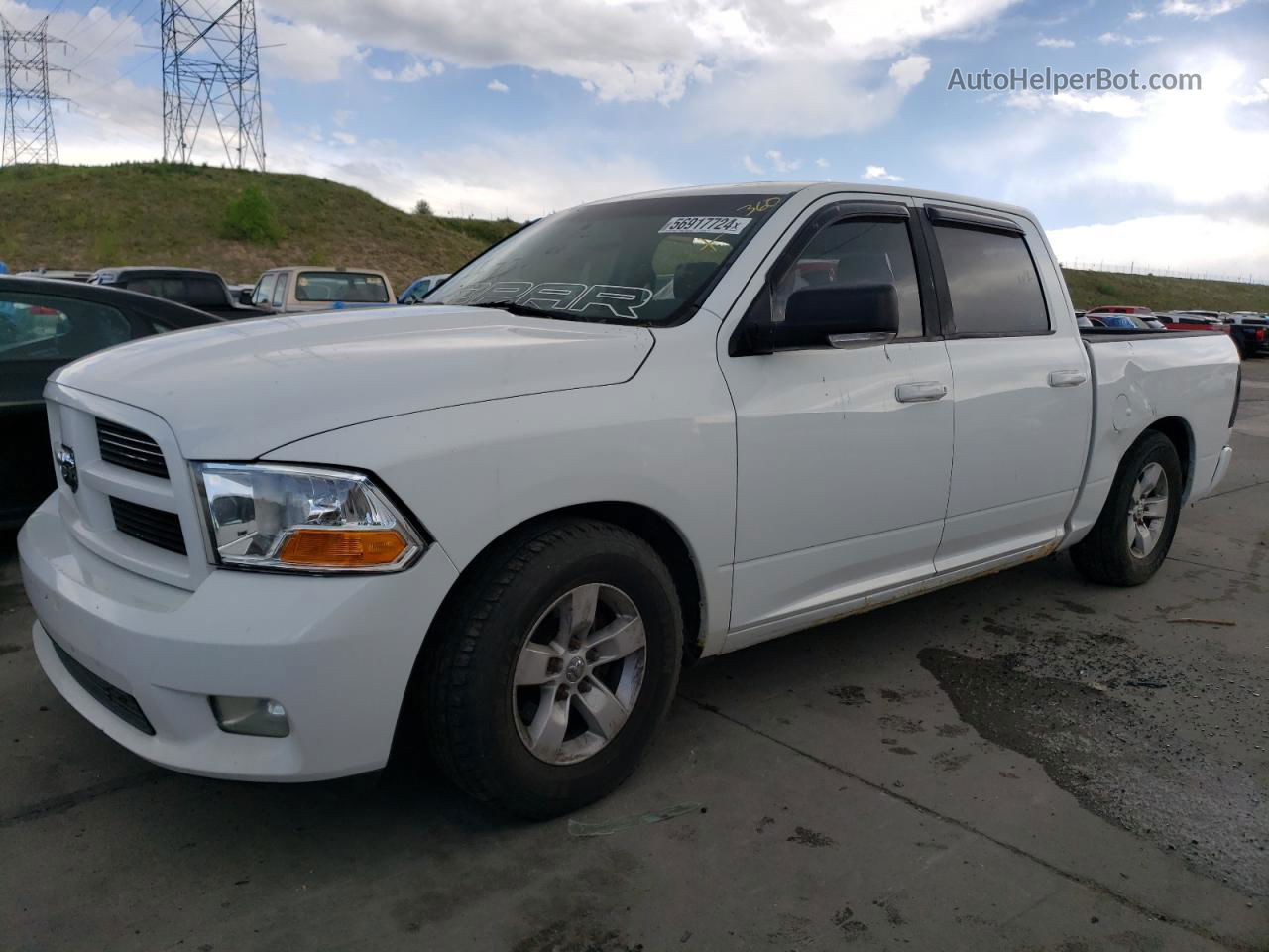 2010 Dodge Ram 1500  White vin: 1D7RV1CT4AS253922