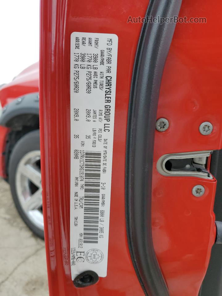 2010 Dodge Ram 1500  Red vin: 1D7RV1CT5AS191074