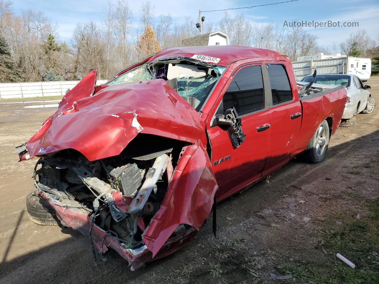 2010 Dodge Ram 1500  Red vin: 1D7RV1GT5AS124288