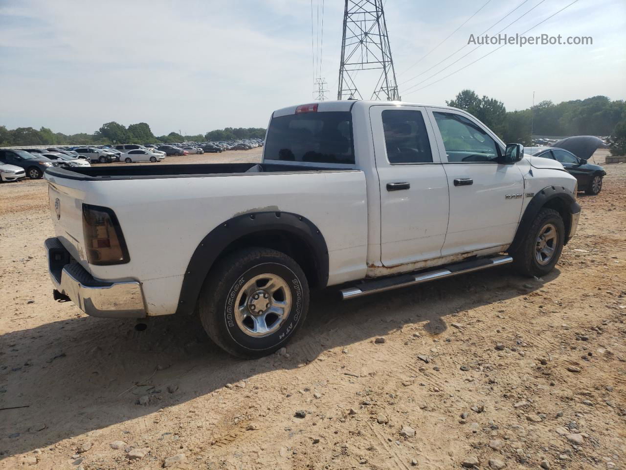 2010 Dodge Ram 1500 White vin: 1D7RV1GT5AS220454