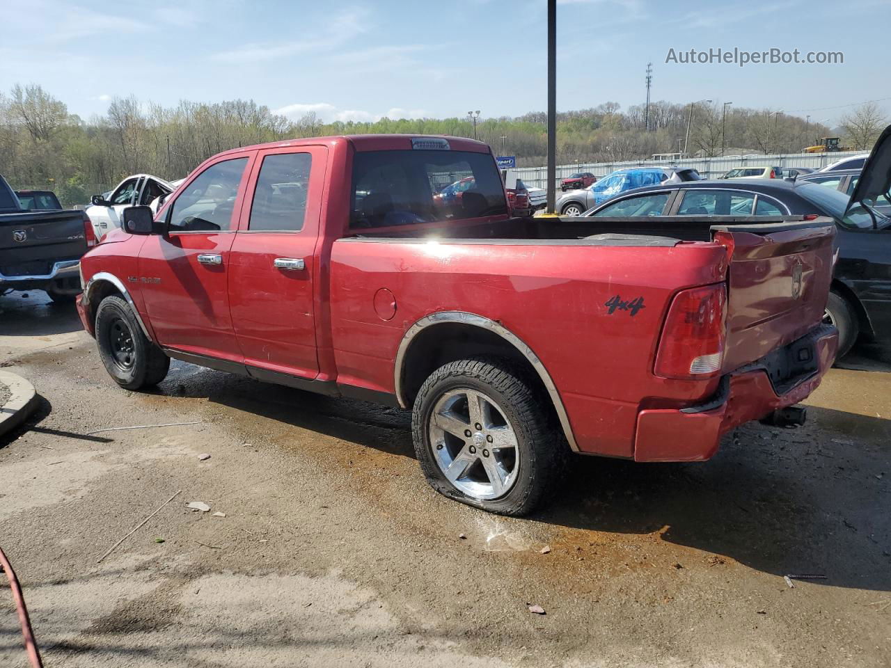 2010 Dodge Ram 1500  Red vin: 1D7RV1GT6AS220821