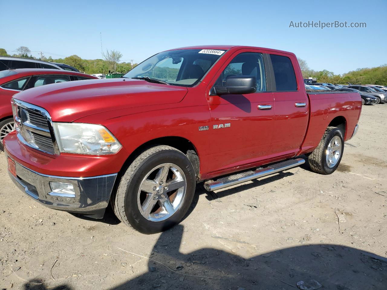 2010 Dodge Ram 1500  Красный vin: 1D7RV1GTXAS232955