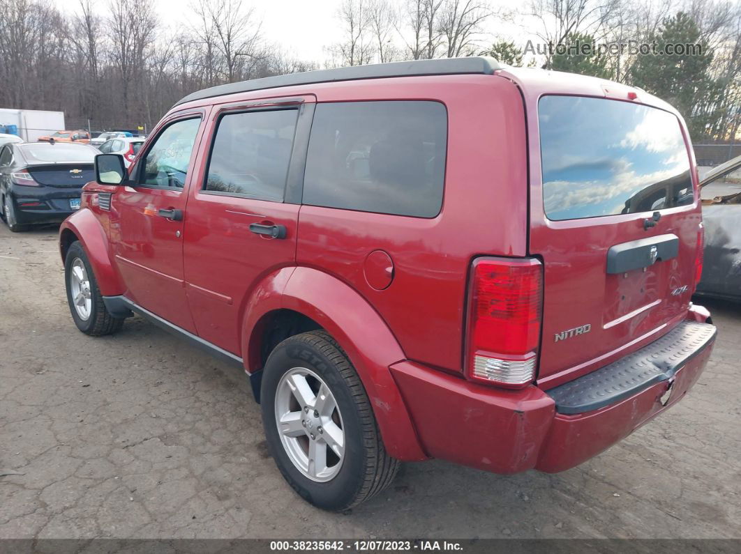 2008 Dodge Nitro Sxt Red vin: 1D8GU28K38W236625